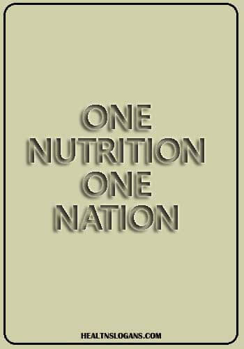 Nutrition Month Slogans - One nutrition, One nation