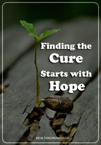 breast cancer slogans - Finding the Cure Starts with Hope