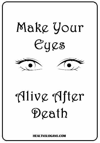 Make your eyes alive after death