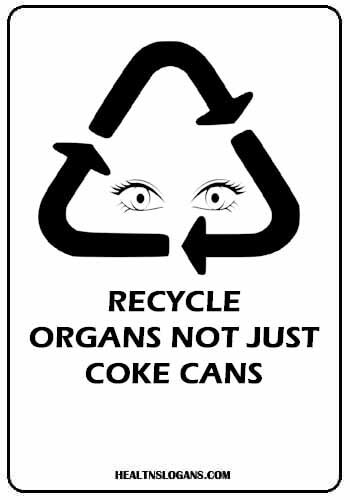 posters on organ donation - Recycle organs not just coke cans