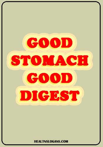 Digestive System Slogans - Good Stomach Good Digest