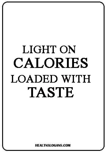 Slogans of Juice - Light on Calories. Loaded with Taste