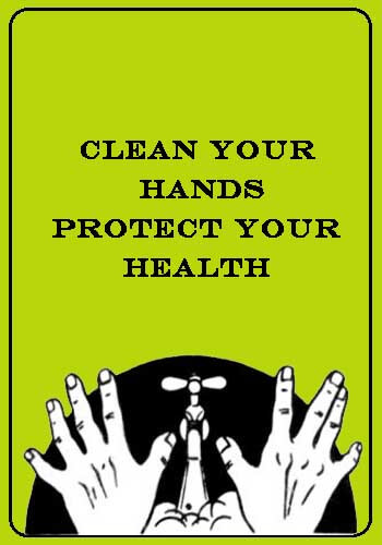 hand washing slogans - Clean your hands. Protect your health